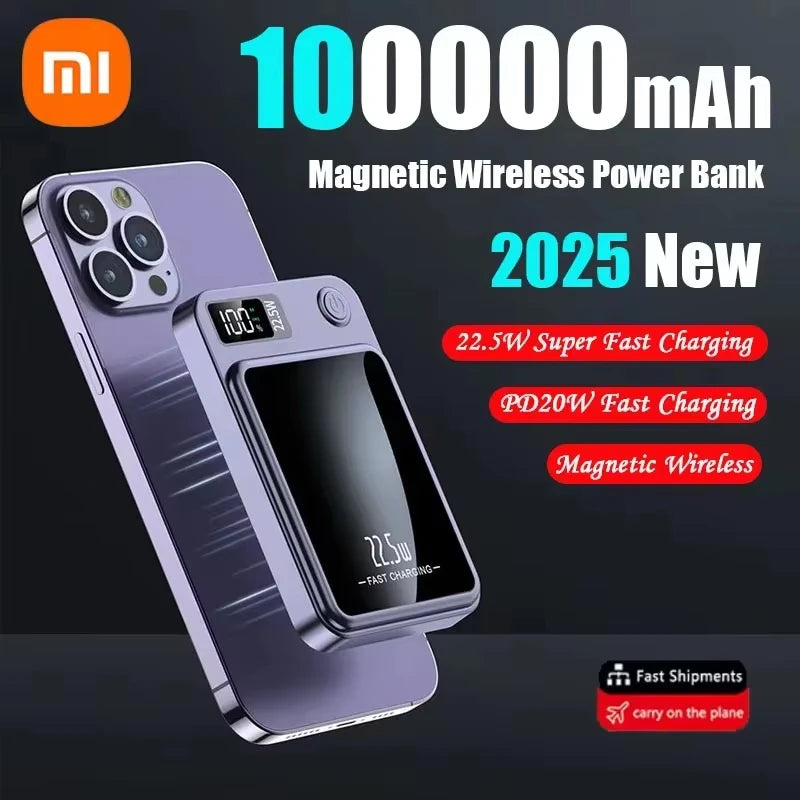 Magnetic Wireless Power Bank Portable Battery Pack