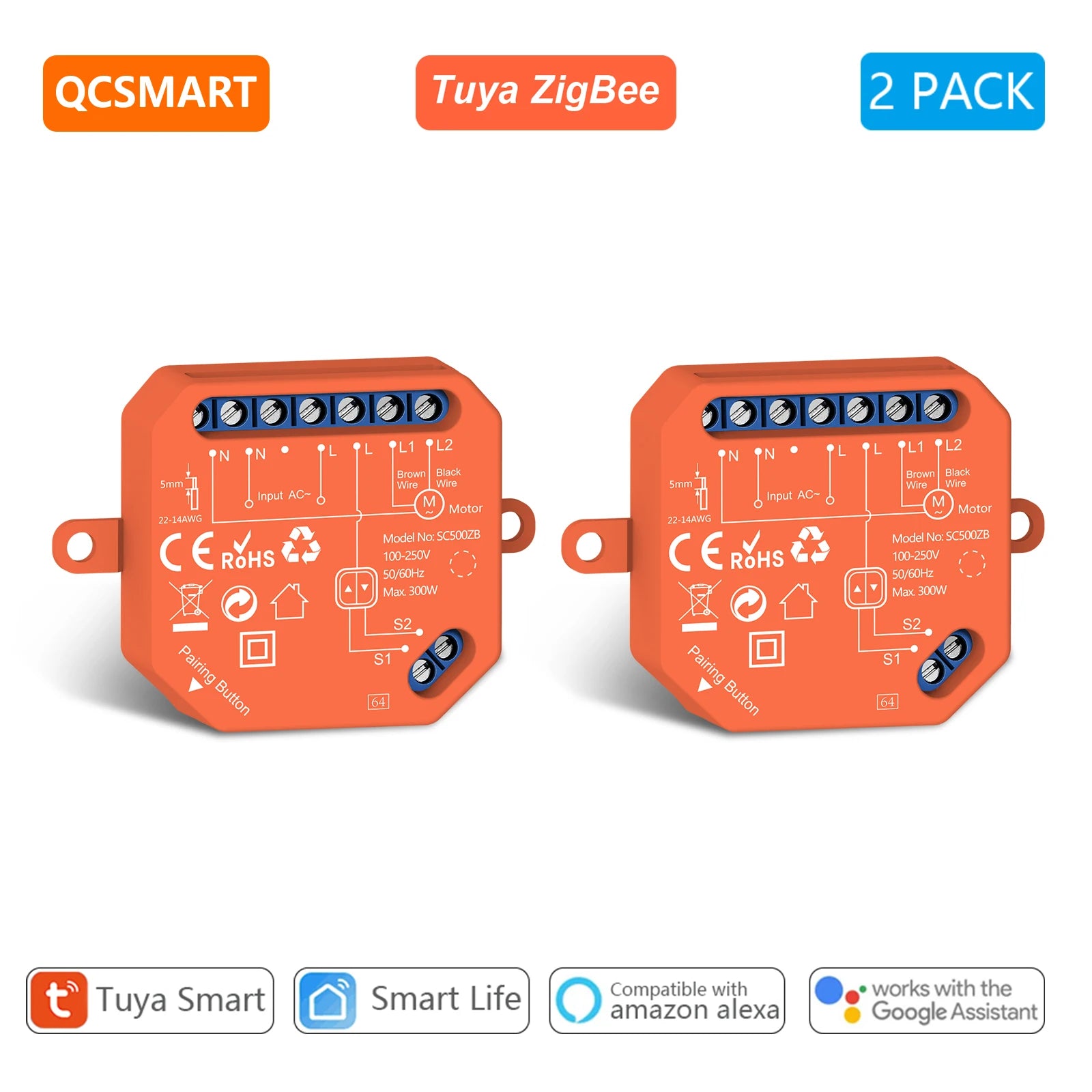 ZigBee Roller Shutter Blinds Curtain Switch Tuya Smart Life Percentage Progress Timer Voice Control Google Assistant Alexa - Home Smart Direct