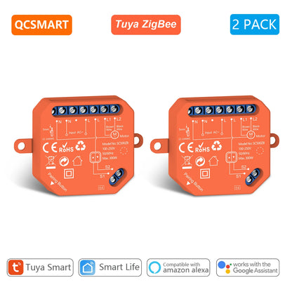 ZigBee Roller Shutter Blinds Curtain Switch Tuya Smart Life Percentage Progress Timer Voice Control Google Assistant Alexa - Home Smart Direct