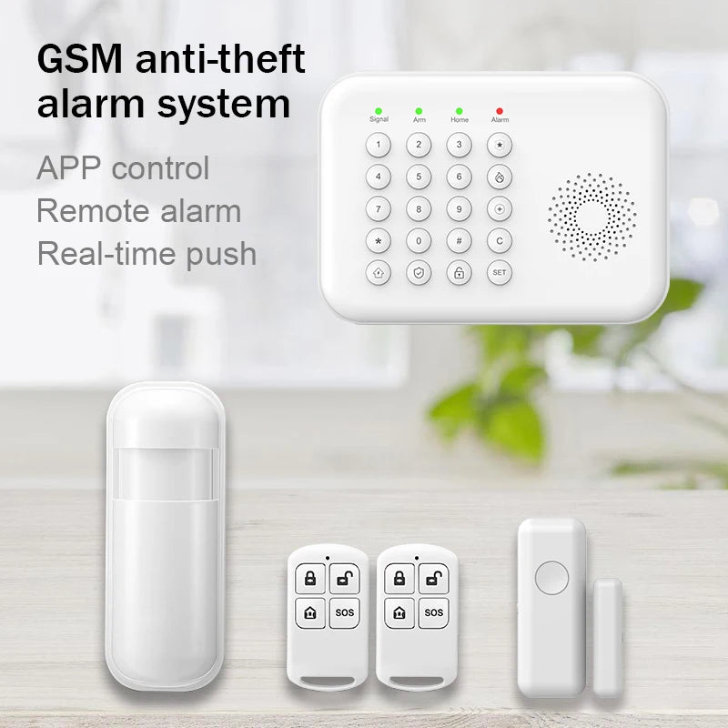 PGST WiFi GSM Security Protection Alexa Tuya Smart Life Home Automation Motion Door Magnetic Sensor Alarm Security System Kit - Home Smart Direct