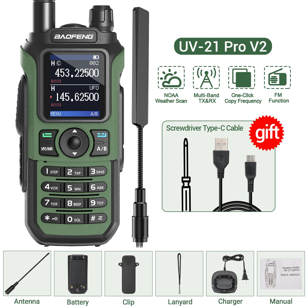 Long Range Waterproof Walkie Talkie with Multi Band Support