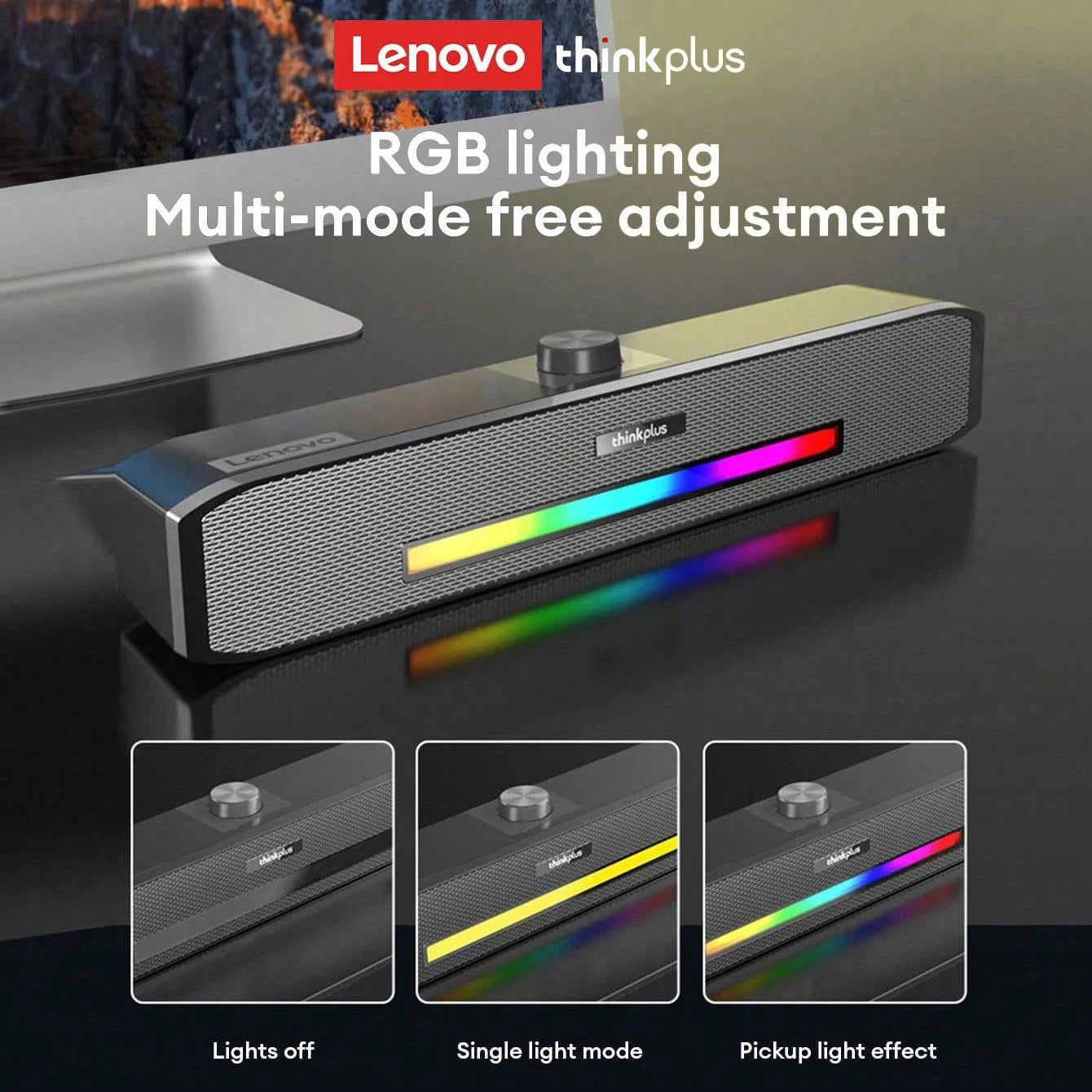 Lenovo Bluetooth Speaker Surround Sound Bar for Computer or TV - Home Smart Direct