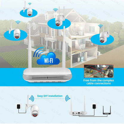 KERUI 4MP 2K Indoor Outdoor Full HD Home Security WIFI IP Camera Match For 8CH Wireless MINI NVR System Host iCsee - Home Smart Direct