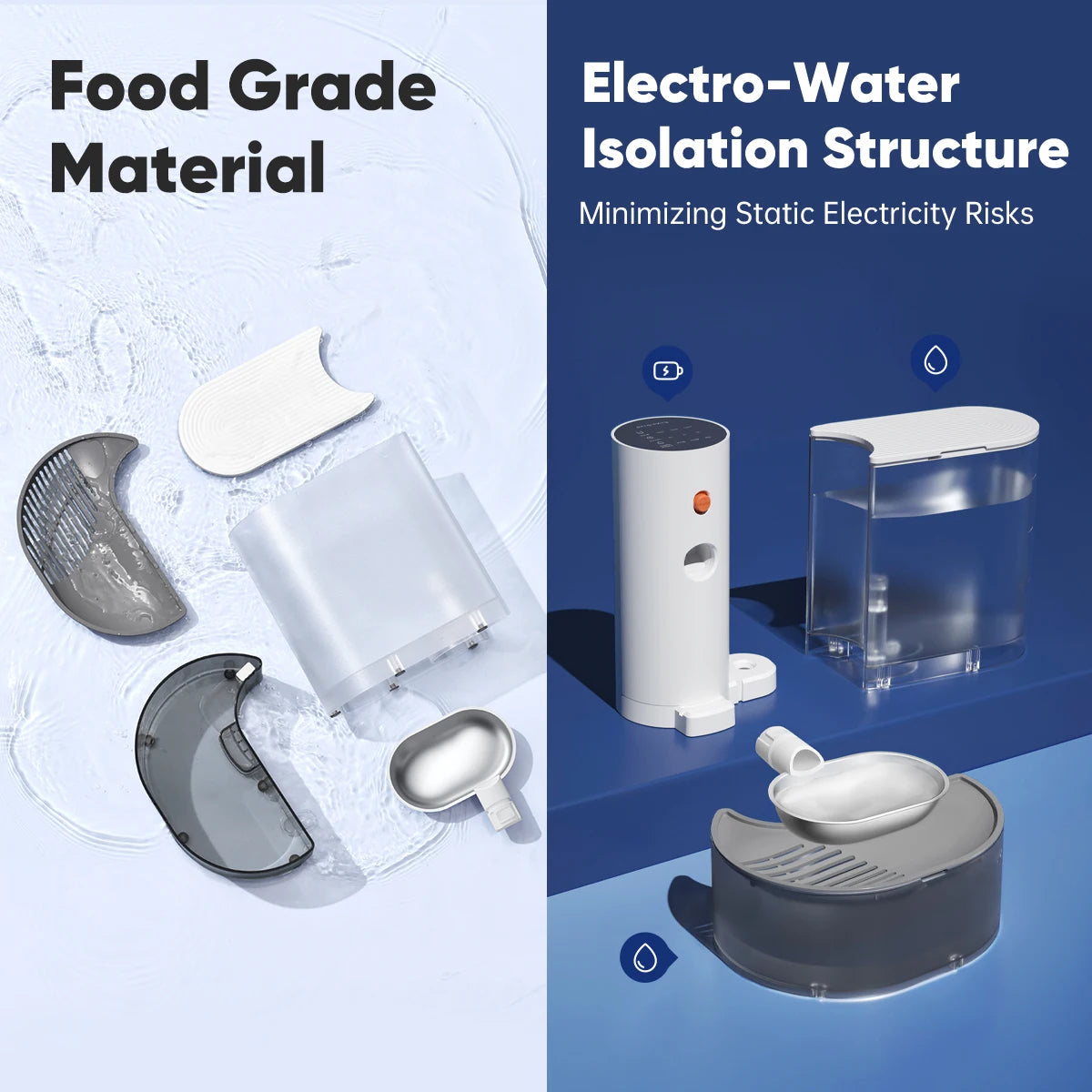 Stainless Steel Smart Pet Water Bowl with Purification