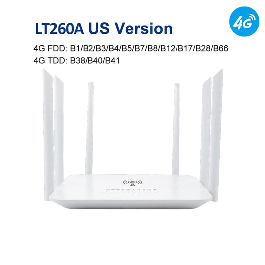 AC1200 Dual Band 4G LTE Router 2.4G 5.8G WAN LAN VPN Modem