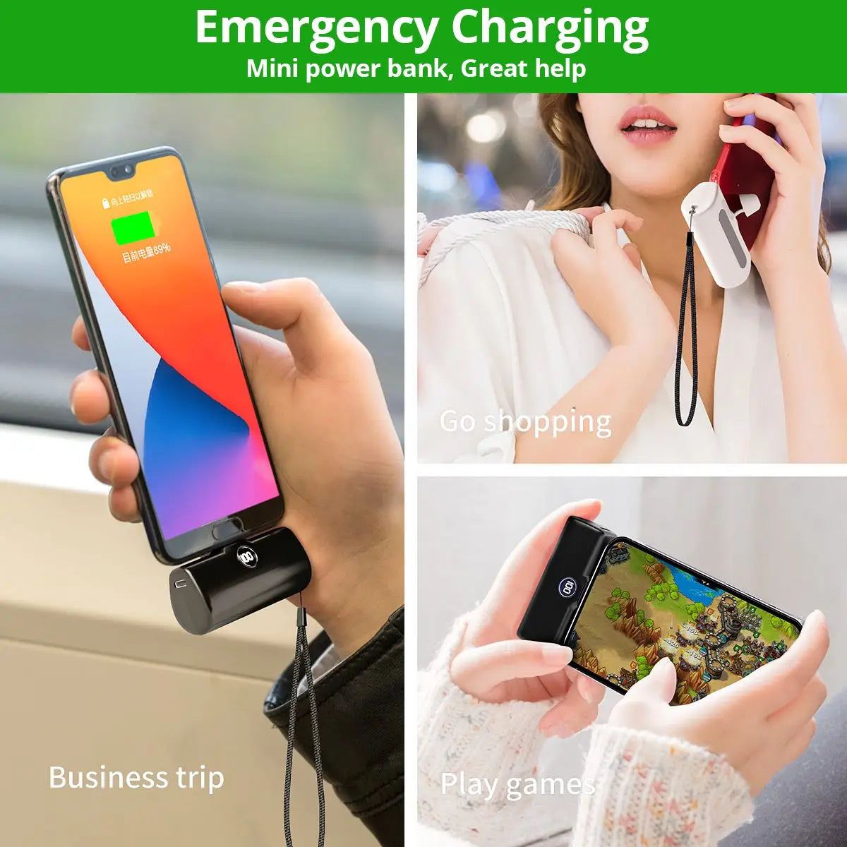 Compact Fast Charging Portable Power Bank with LED Display
