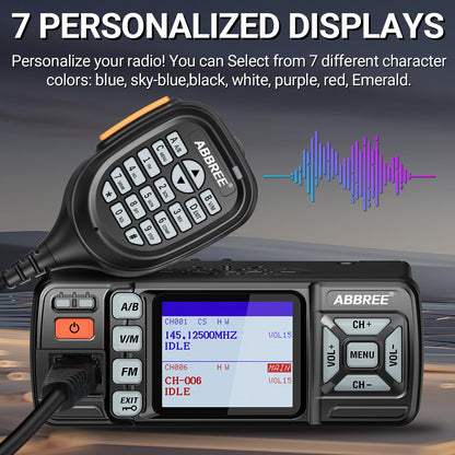 Mini Mobile Radio with Long Range Dual Band and Voice Encryption