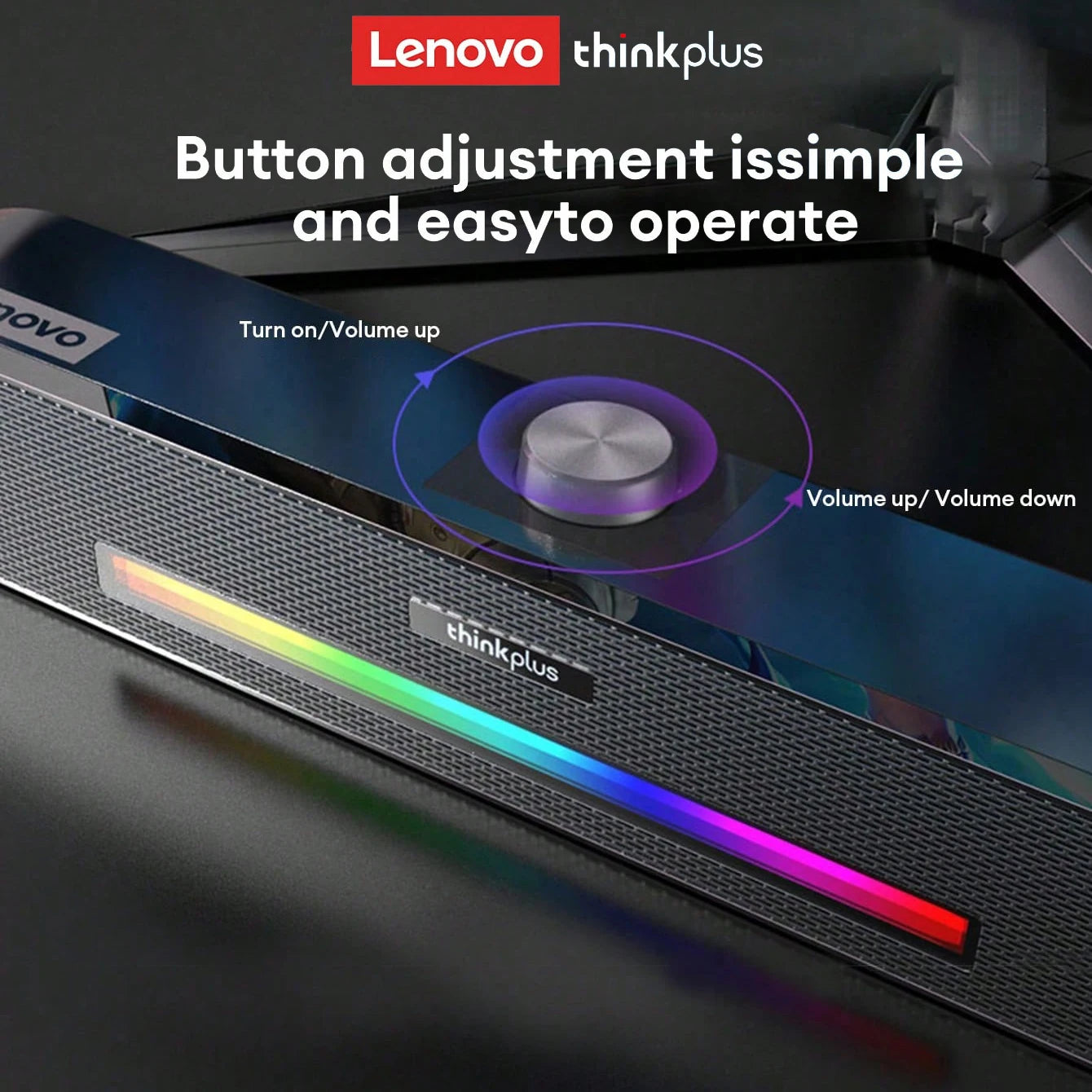 Lenovo Bluetooth Speaker Surround Sound Bar for Computer or TV - Home Smart Direct