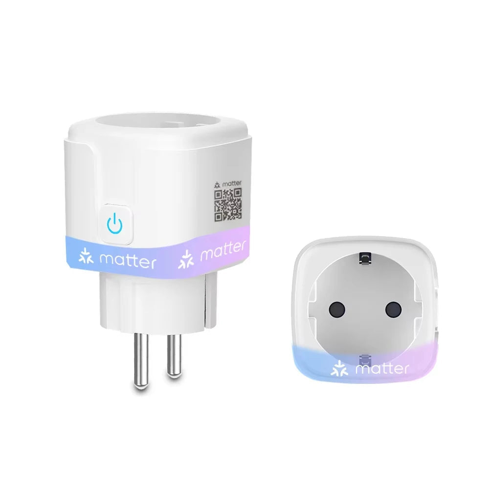 Matter WiFi Smart Socket with App and Voice Control
