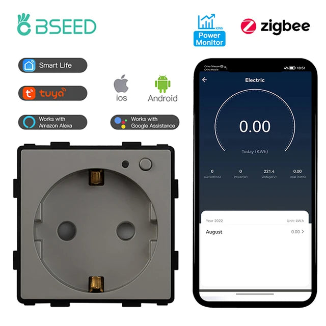 Zigbee Smart Plug with Power Monitoring and Wireless Control