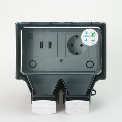 Waterproof Outdoor Smart Socket with Dual USB and App Control