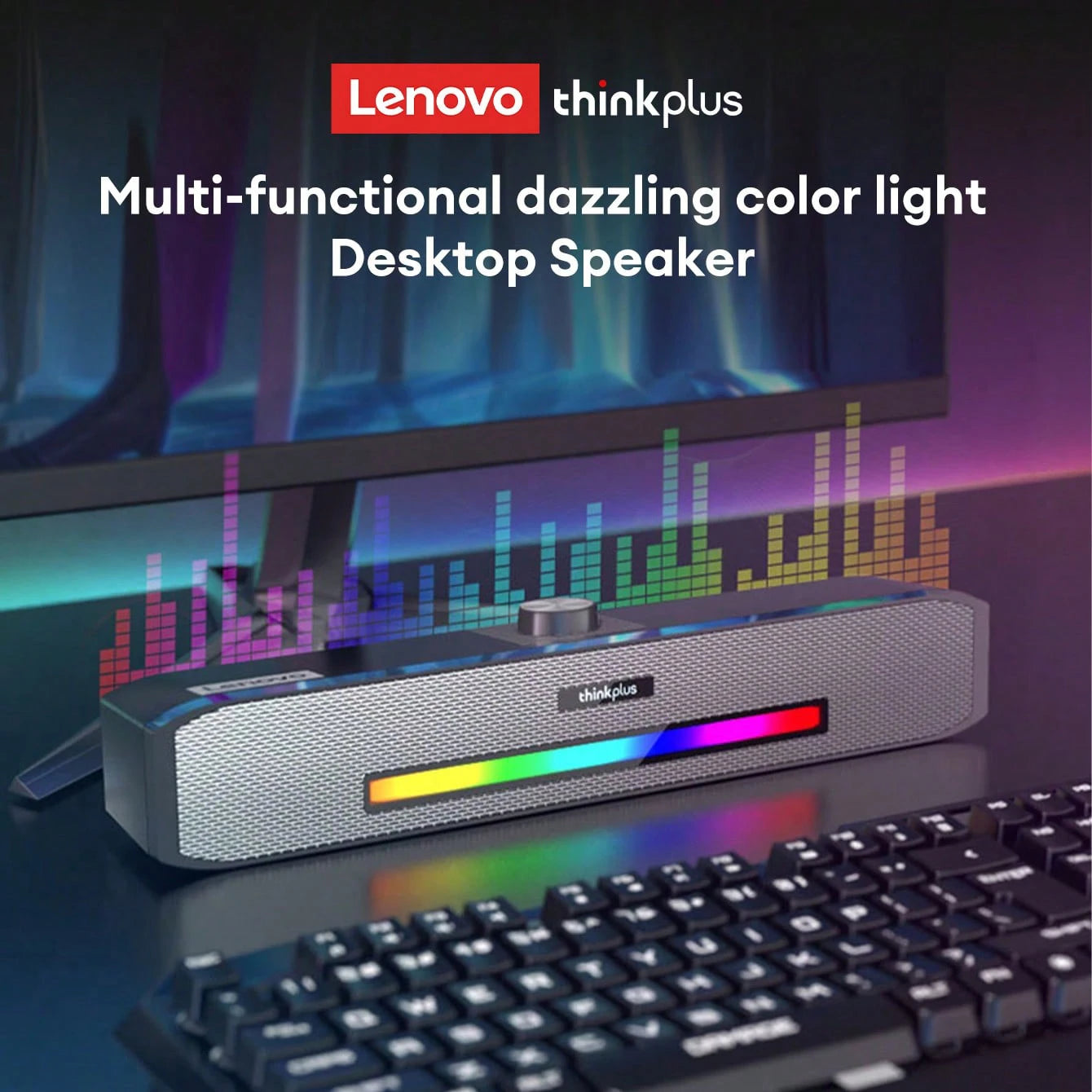 Lenovo Bluetooth Speaker Surround Sound Bar for Computer or TV - Home Smart Direct