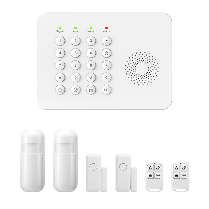 PGST WiFi 4G Security Protection Tuya Smart Life Home Automation Door Magnetic Motion Sensor Alarm Security System Kit Set Alexa - Home Smart Direct