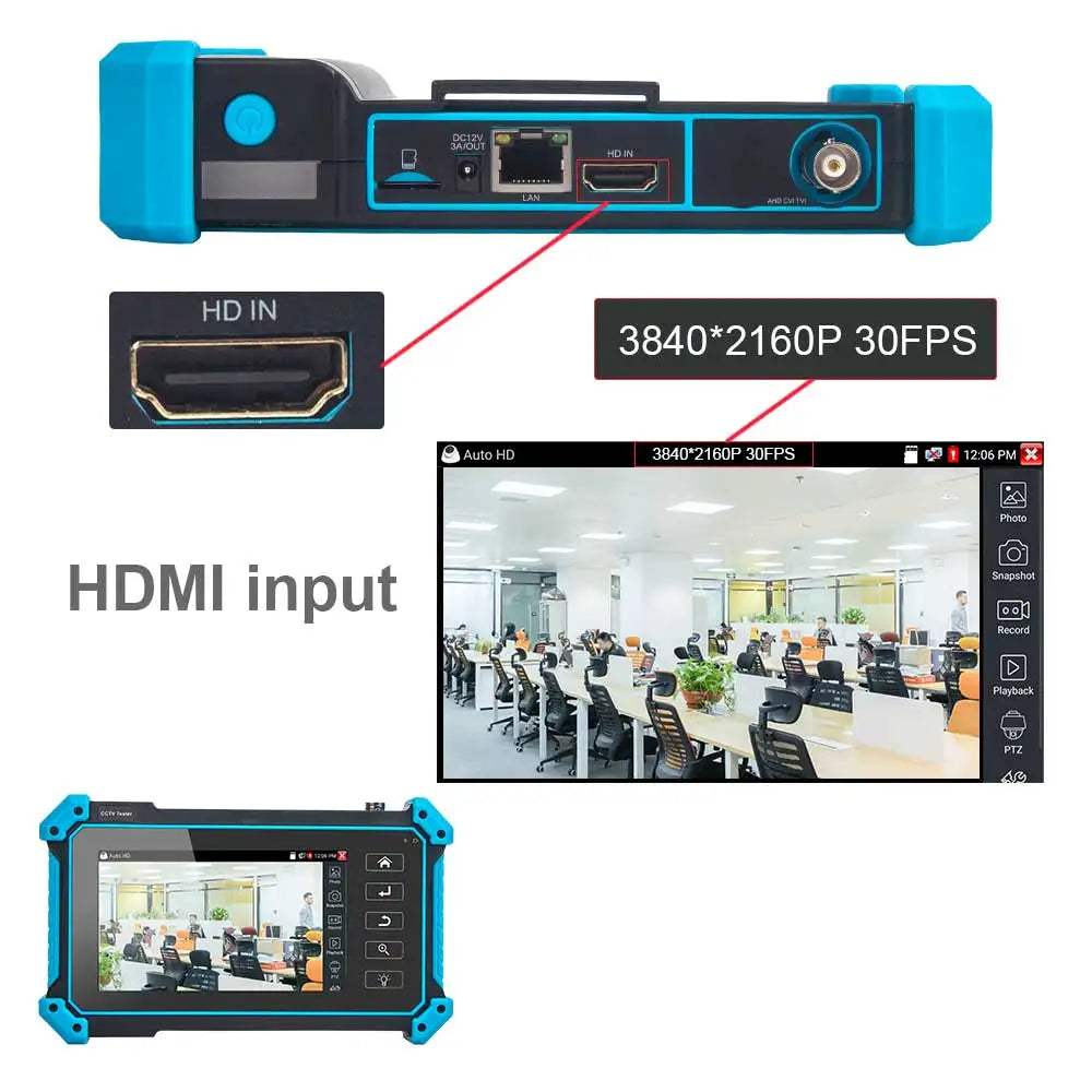 CCTV Camera Tester with Display and Multi Format Support