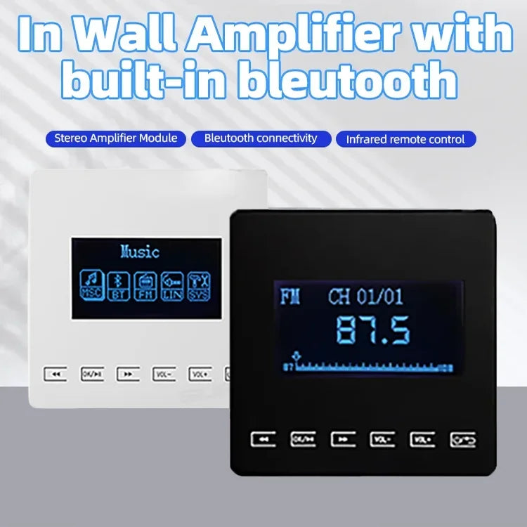 Bluetooth Wall Amplifier Touch Music Player with FM Radio - Home Smart Direct