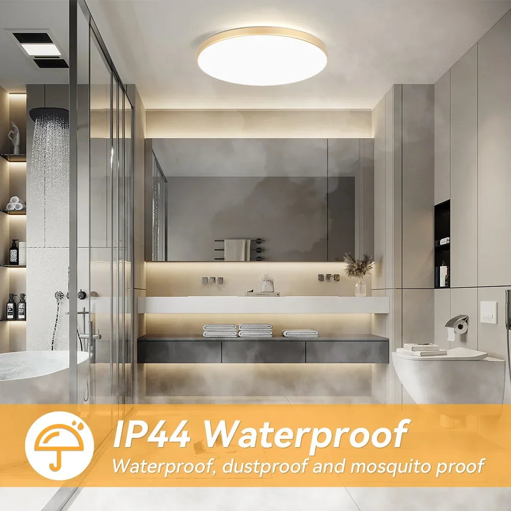 Modern LED Ceiling Light with Remote Three Color Dimming - Home Smart Direct