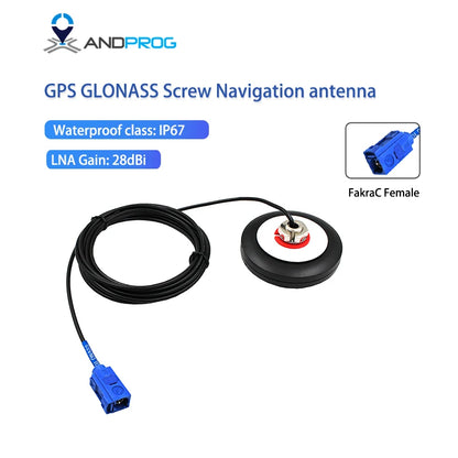 Mini GPS GLONASS Patch Antenna with IPX Connector