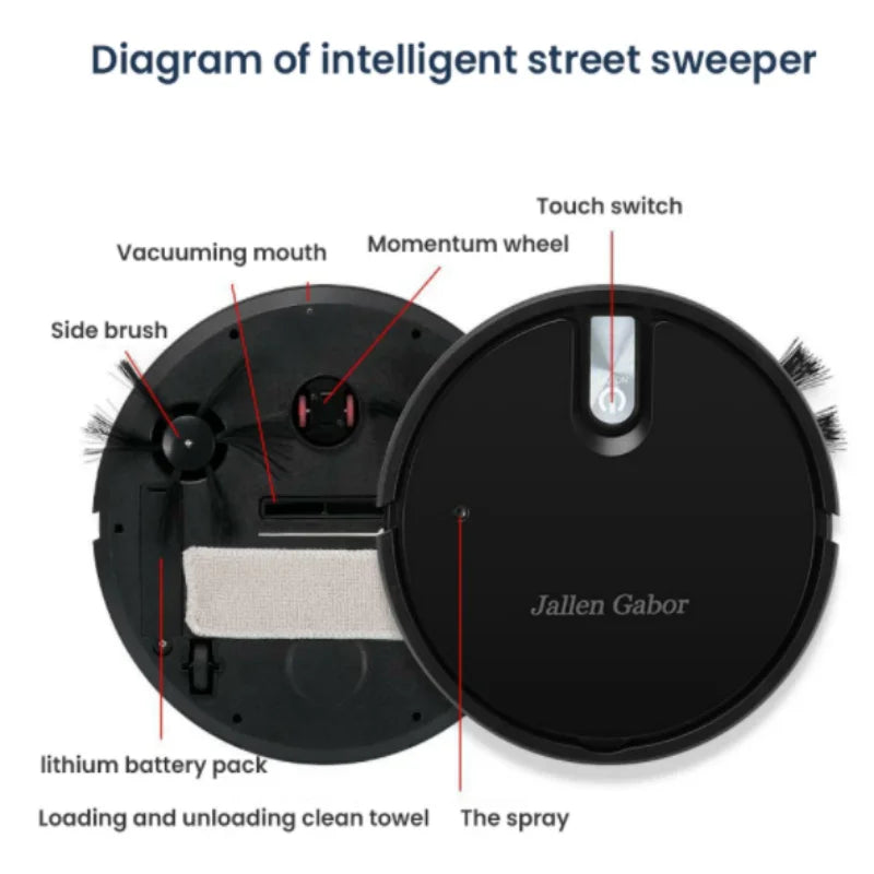 5 in 1 Smart Robot Vacuum Cleaner with Quiet Operation