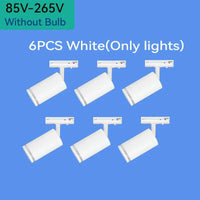 6PCS White(no rail)