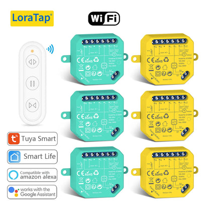 LoraTap Smart Curtains Blinds Relay Switch Module for Roller Shutter Works with Alexa Google Assistant App Control - Home Smart Direct