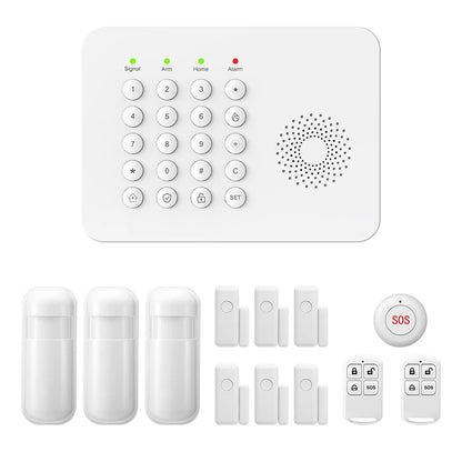 PGST WiFi 4G Security Protection Tuya Smart Life Home Automation Door Magnetic Motion Sensor Alarm Security System Kit Set Alexa - Home Smart Direct