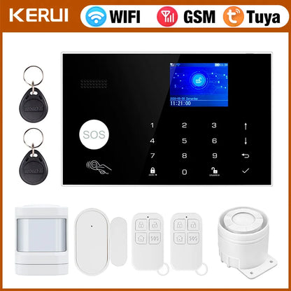 KERUI G30 DIY Home Alarm System Kit Smart Life APP Control Alarm Host with Motion Detector, Door Sensor, Siren Wireless Burglar - Home Smart Direct