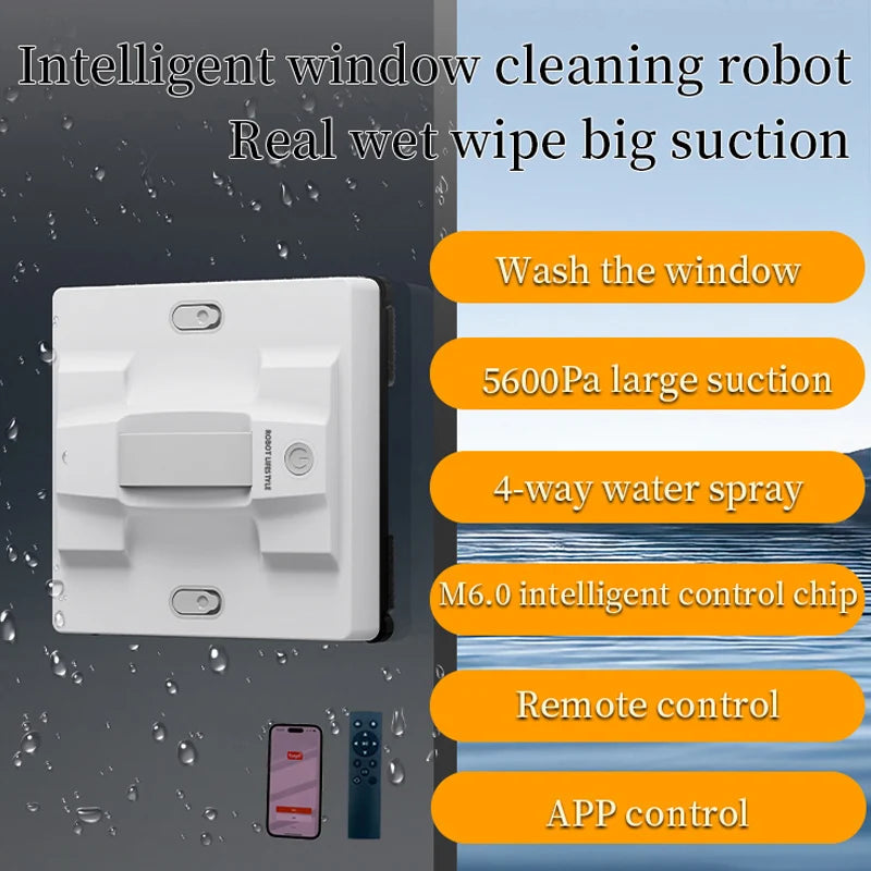 Window Cleaning Robot with Auto Spray and App Control