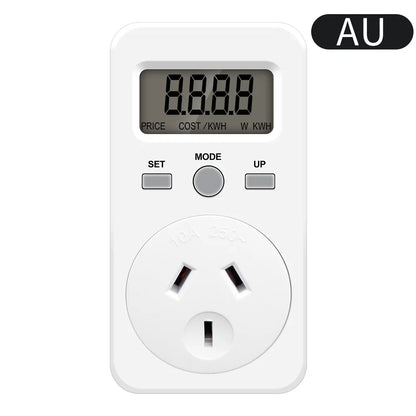Digital Energy Meter Wattmeter Socket Voltage Power Consumption Monitor