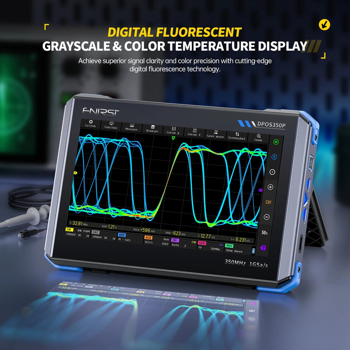 Tablet Oscilloscope with Spectrum Analyzer and Signal Generator