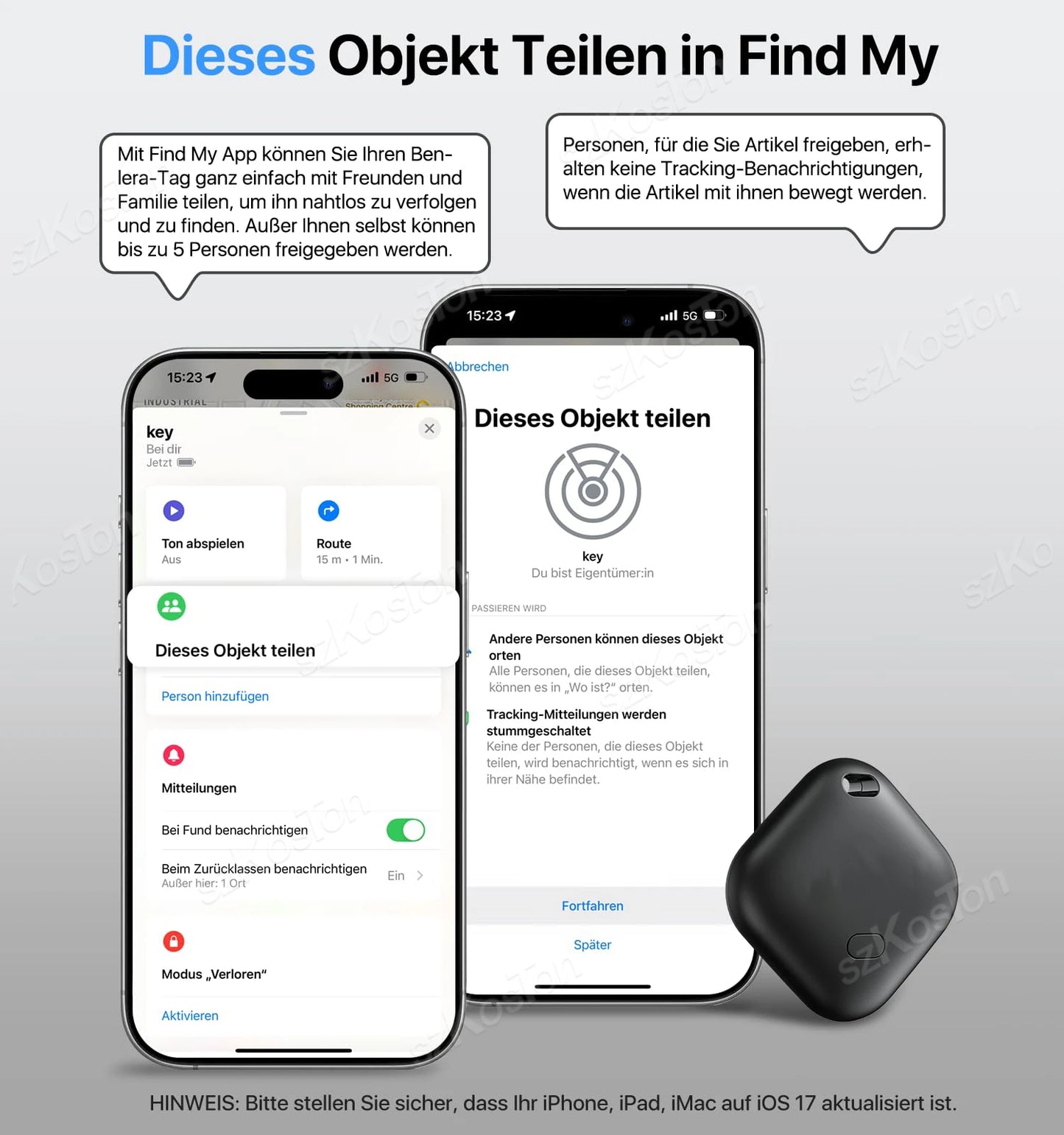 Mini GPS Tracker Compatible with iOS Smart Finder Locator