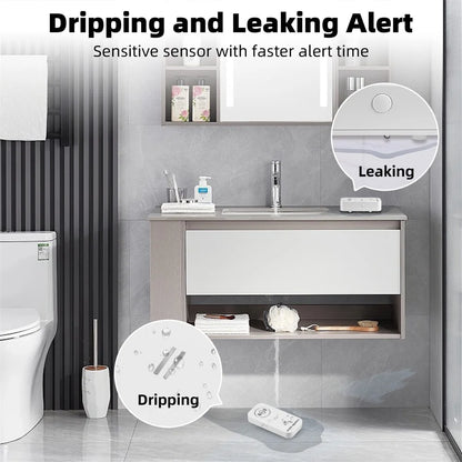 KERUI Tuya Smart Wireless Water Sensor Alarm 90db Water Leakage Detector Leak Alert Monitoring Leak and Drip Alarm For House - Home Smart Direct