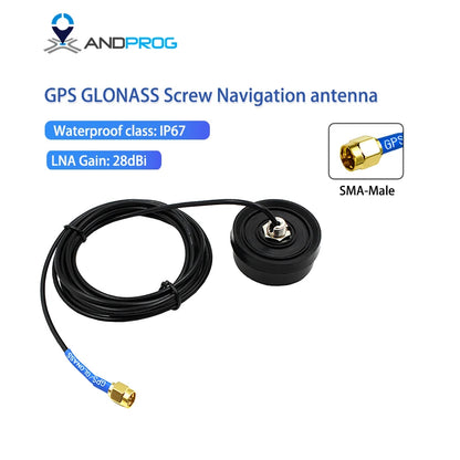 Low Profile GNSS GPS Car Antenna with SMA Connector