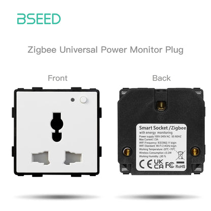 Smart Zigbee Wall Socket with Power Monitor and DIY Parts