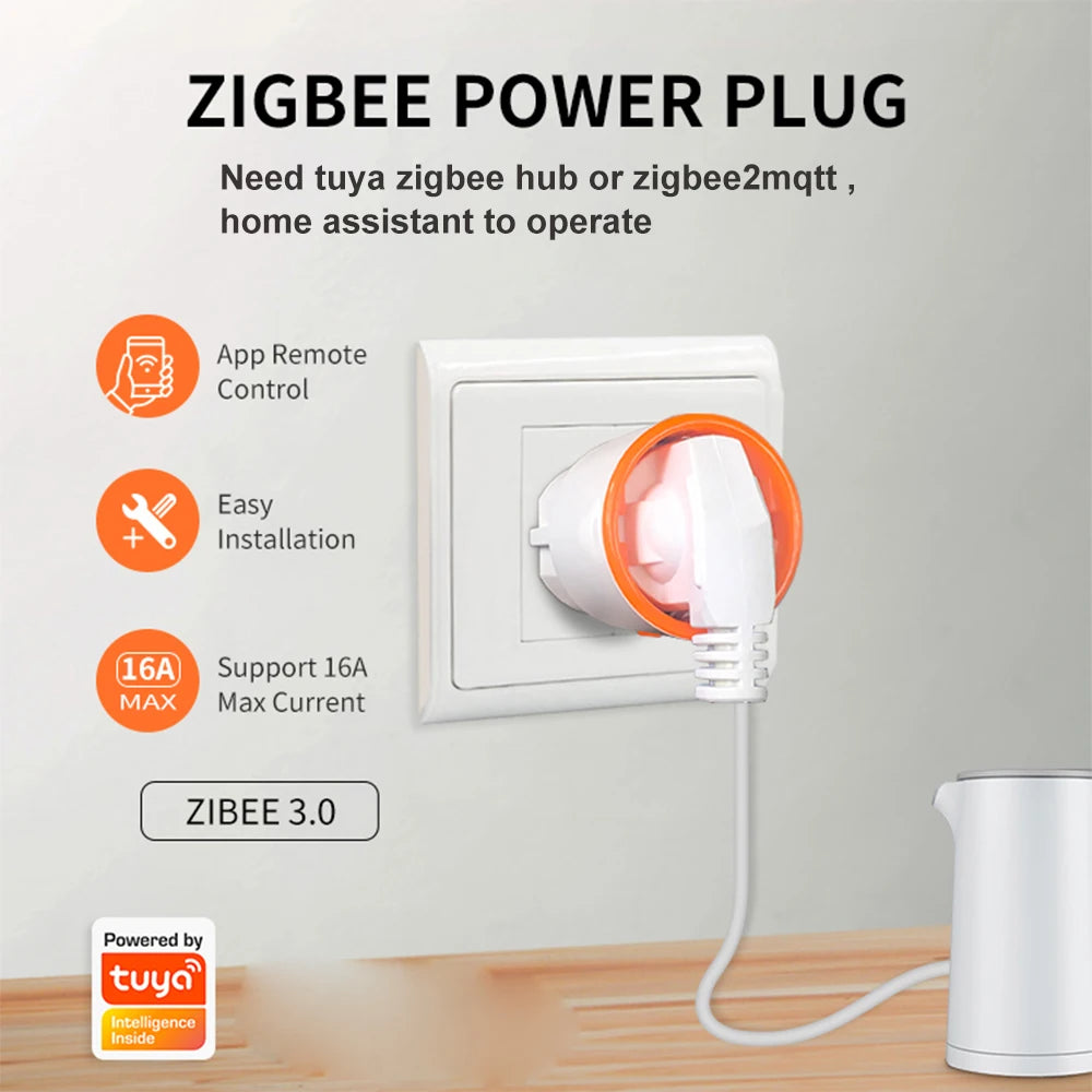 Smart Zigbee Power Plug with Remote Control and Monitoring