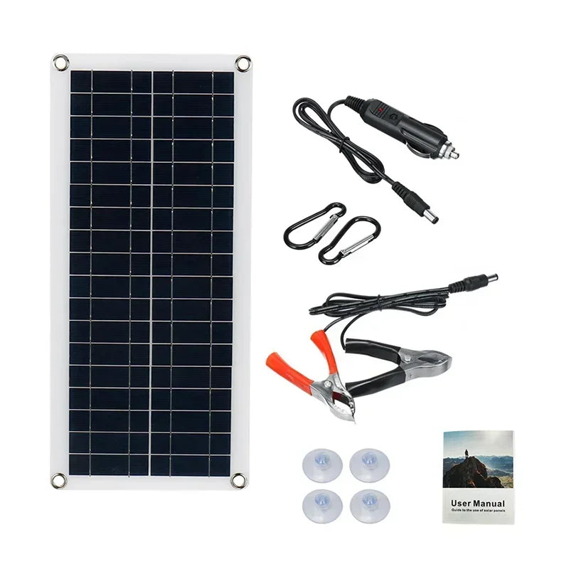 Solar Panel with Controller for Outdoor Power and Device Charging