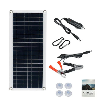 Solar Panel with Controller for Outdoor Power and Device Charging