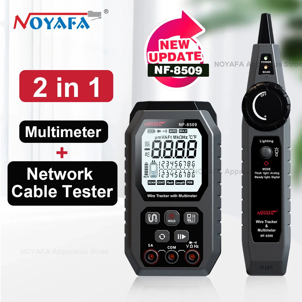 NOYAFA NF-8509 Network Cable Tester Multimeter AC DC Current Voltage PoE