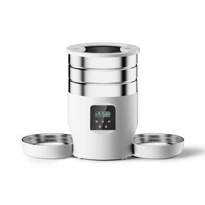 WiFi Automatic Cat Feeder with Dual Stainless Steel Bowls