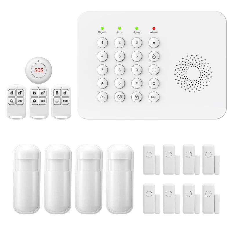 PGST WiFi GSM Security Protection Alexa Tuya Smart Life Home Automation Motion Door Magnetic Sensor Alarm Security System Kit - Home Smart Direct