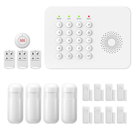 PGST WiFi GSM Security Protection Alexa Tuya Smart Life Home Automation Motion Door Magnetic Sensor Alarm Security System Kit - Home Smart Direct