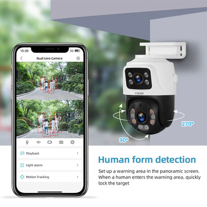 KERUI Outdoor Wireless 4MP 6MP 8MP PTZ POE IP Camera Home Security CCTV Video Surveillance Camera Human Detection 4CH 8CH NVR - Home Smart Direct