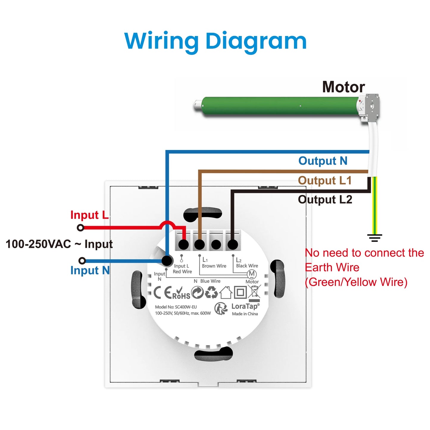Touch Panel Curtain Switch with Percentage Control
