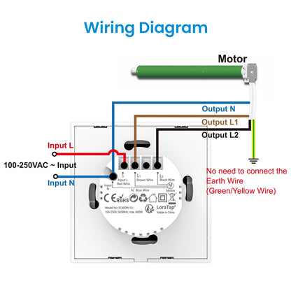 Touch Panel Curtain Switch with Percentage Control
