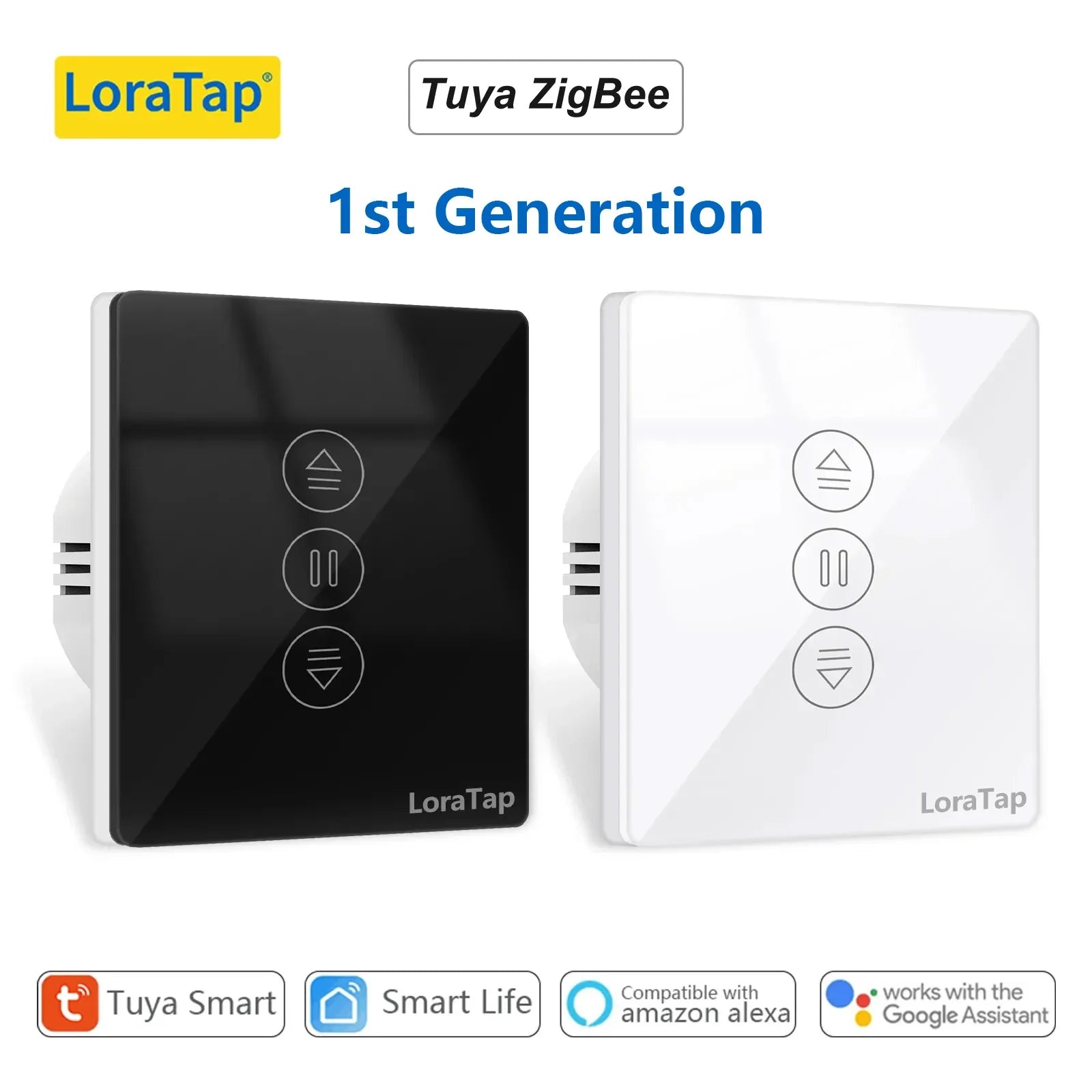 LoraTap ZigBee Curtains Roller Shutters Blinds Switch Control Connected Motor Google Home Alexa Electric Window Tuya Smart Life - Home Smart Direct