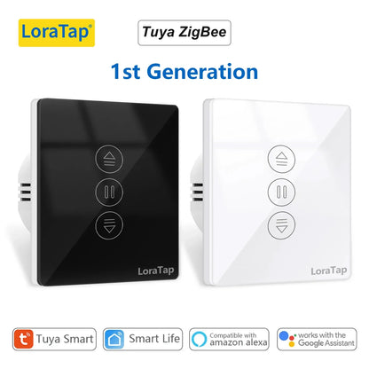 LoraTap ZigBee Curtains Roller Shutters Blinds Switch Control Connected Motor Google Home Alexa Electric Window Tuya Smart Life - Home Smart Direct
