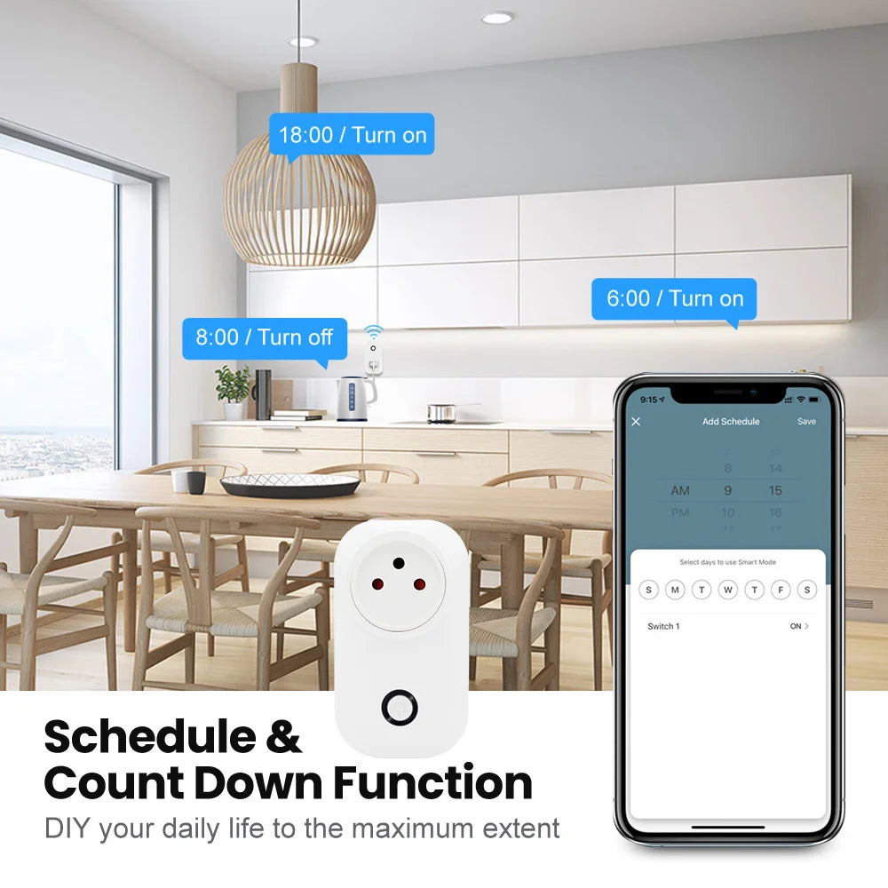 WiFi Smart Plug with Power Monitoring and App Control