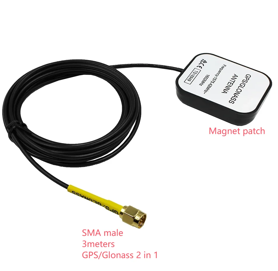 Magnetic Active GPS GLONASS Antenna with SMA or Fakra Connector
