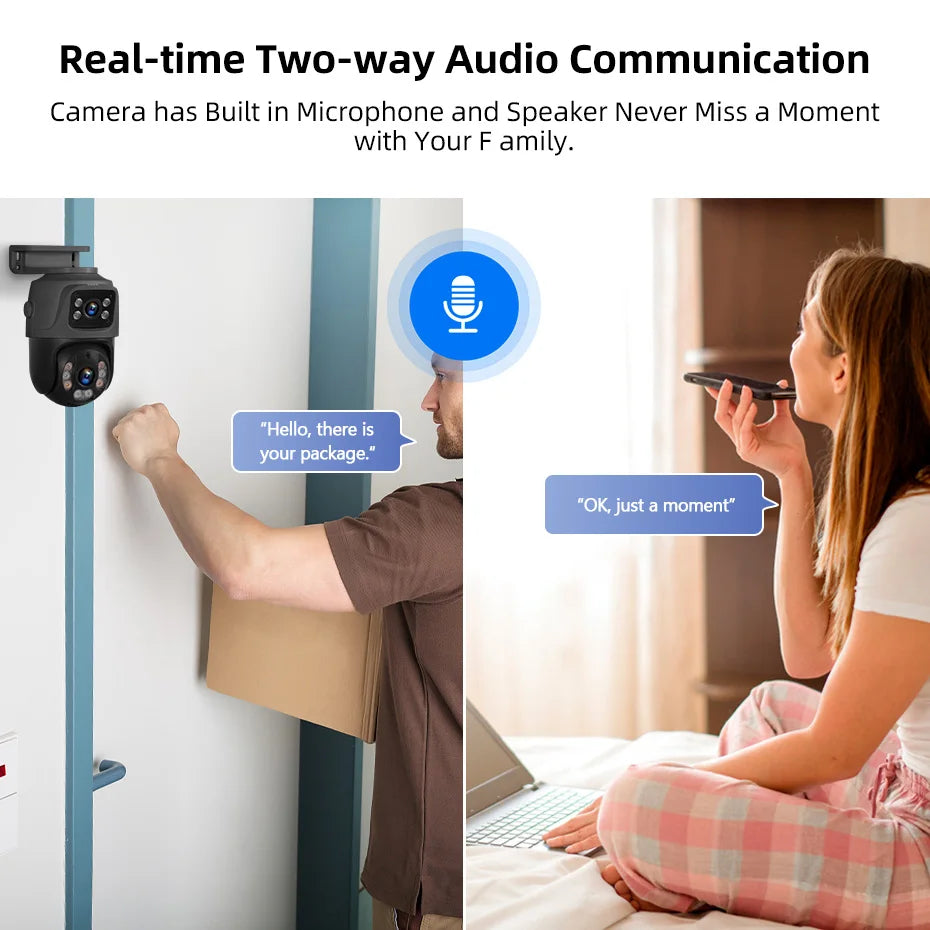 KERUI 6MP POE Surveillance System Dual Lens PTZ POE Security Camera System 16CH NVR Video Surveillance Kit XMEYE Two Way Audio - Home Smart Direct