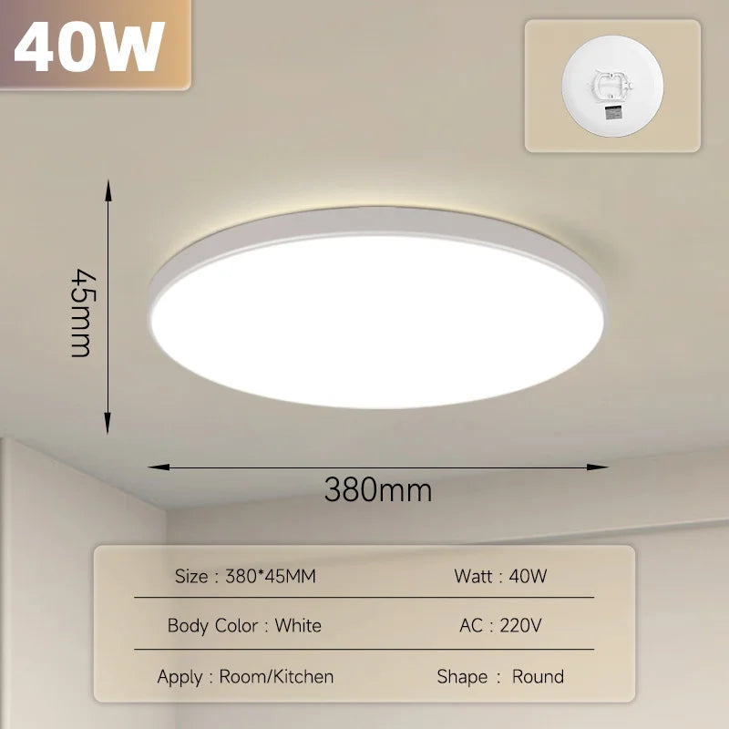 Ultra Thin LED Ceiling Light Waterproof for Living Room and Kitchen - Home Smart Direct