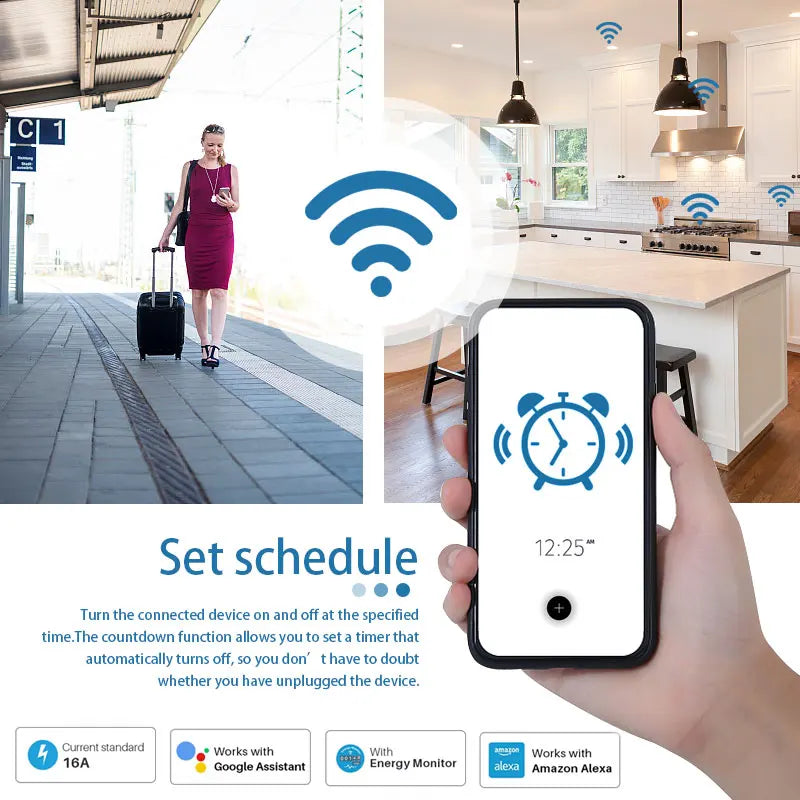 Smart Plug WiFi Zigbee Socket with Power Monitoring
